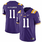 LSU Tigers 11 Terrnce Alexander Purple Nike College Football Jersey Dzhi,baseball caps,new era cap wholesale,wholesale hats